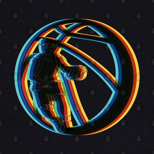 Surrealistic Magic Shadow Basketball Player by HappyGiftArt